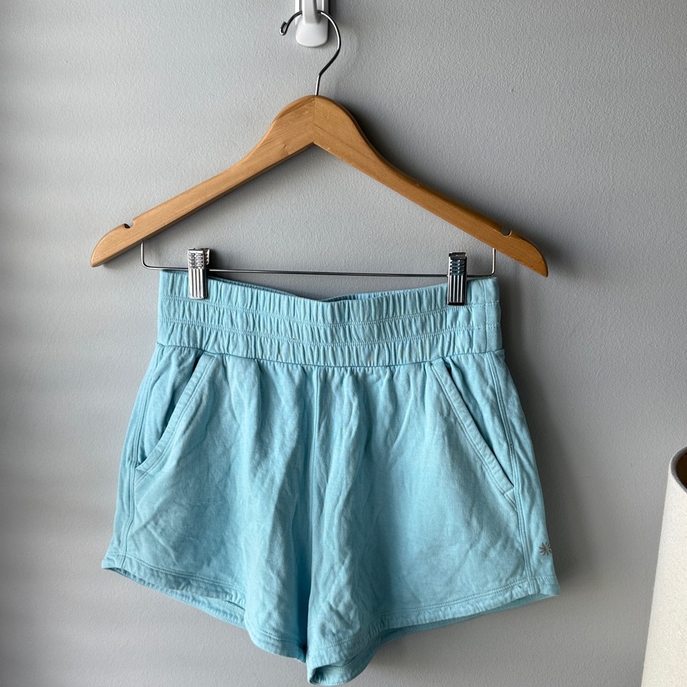 Athleta Girl Cotton Blue Shorts - Picture 2 of 7